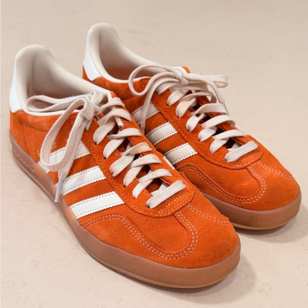 Orange adidas Sambas